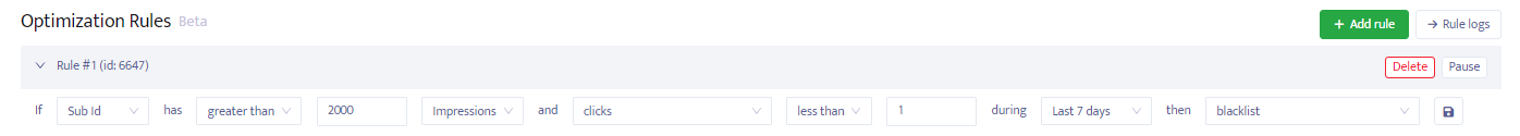 creating Mondiad optimisation rules