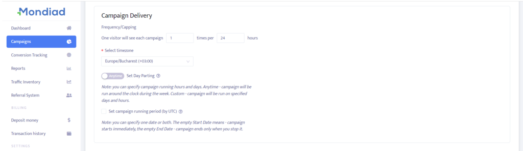 Mondiad campaign delivery