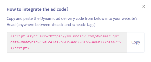 Mondiad ad code