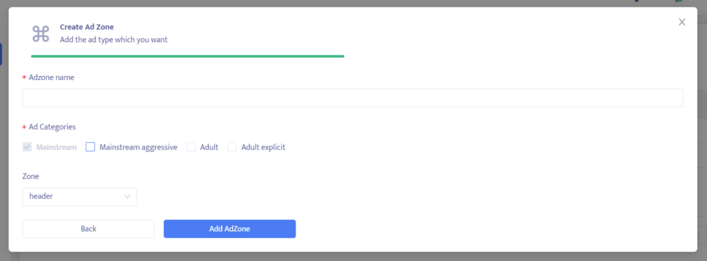 Mondiad Dynamic Ad Zone Configuration