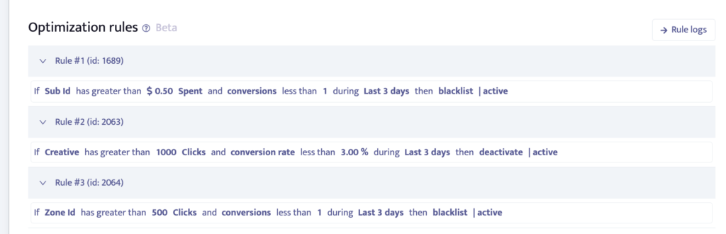 Mondiad optimisation rules