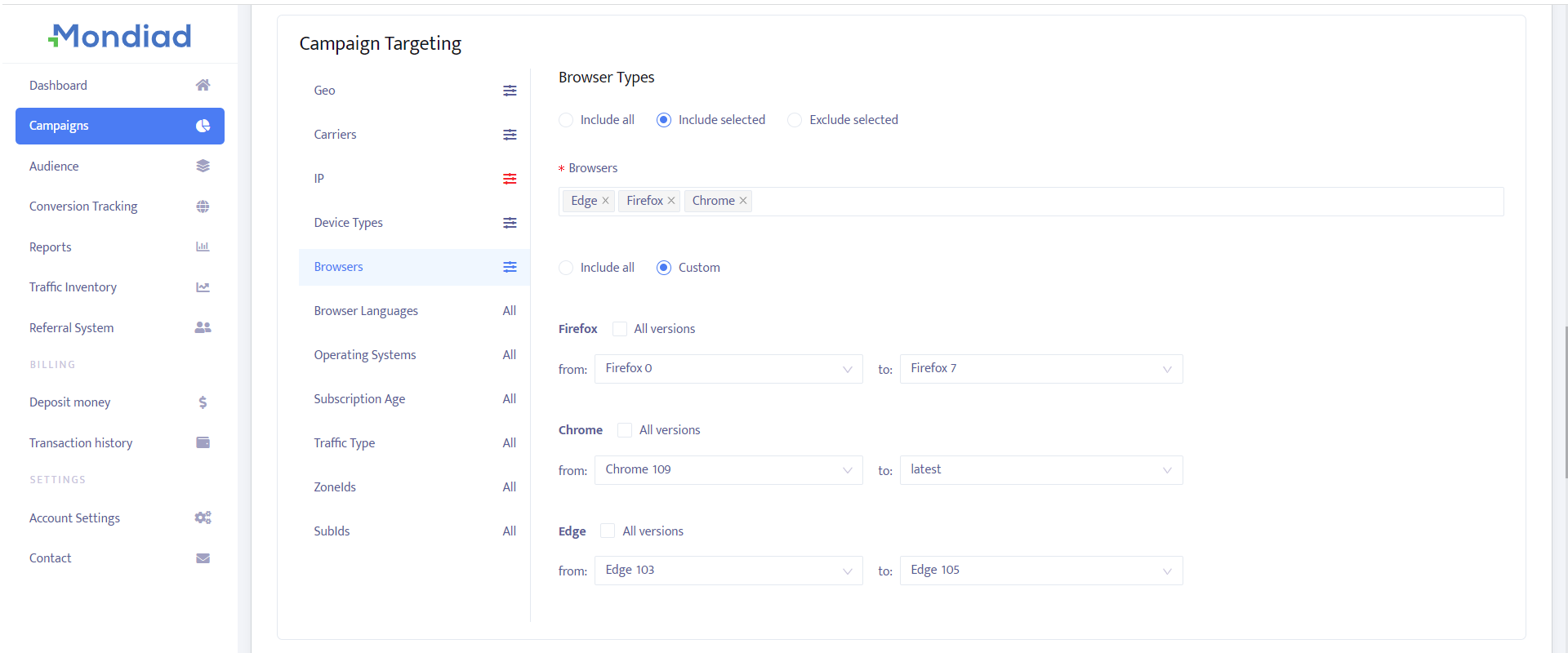 Mondiad’s advanced targeting