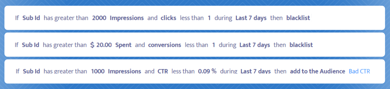 Mondiad optimisation rules