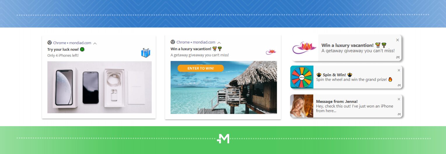 sweepstakes push ads