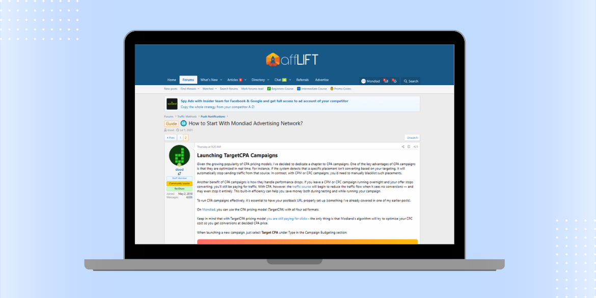 Mondiad Traffic Playbook by affLIFT