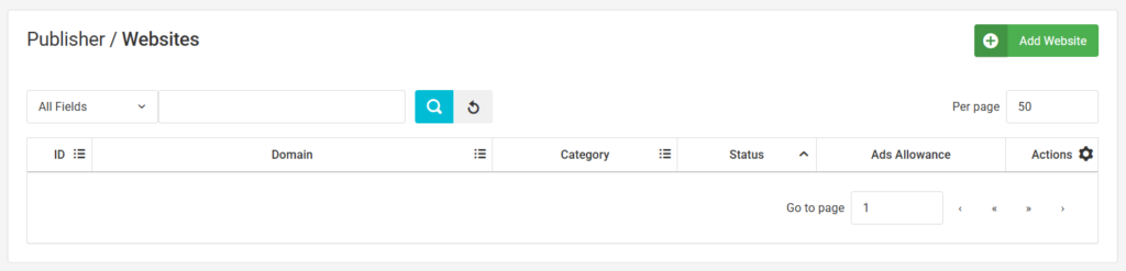 PopCash publisher dashboard