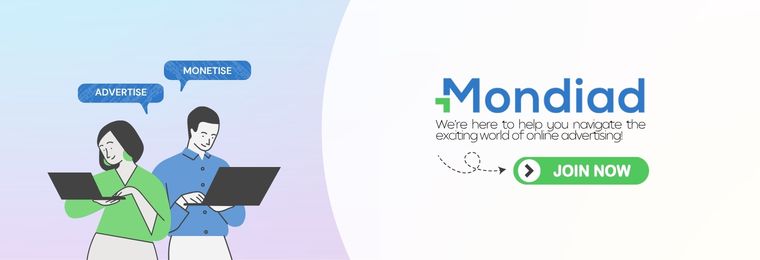 Ad network Mondiad sign up button