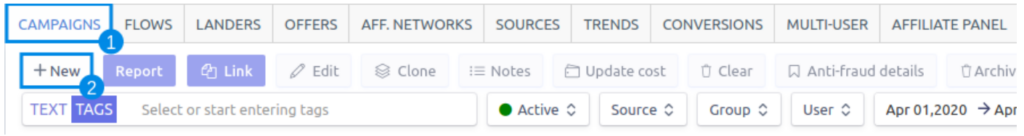 Peerclick postback URL setup