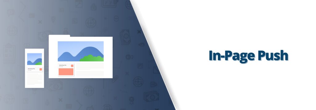 In-page push ad format illustration